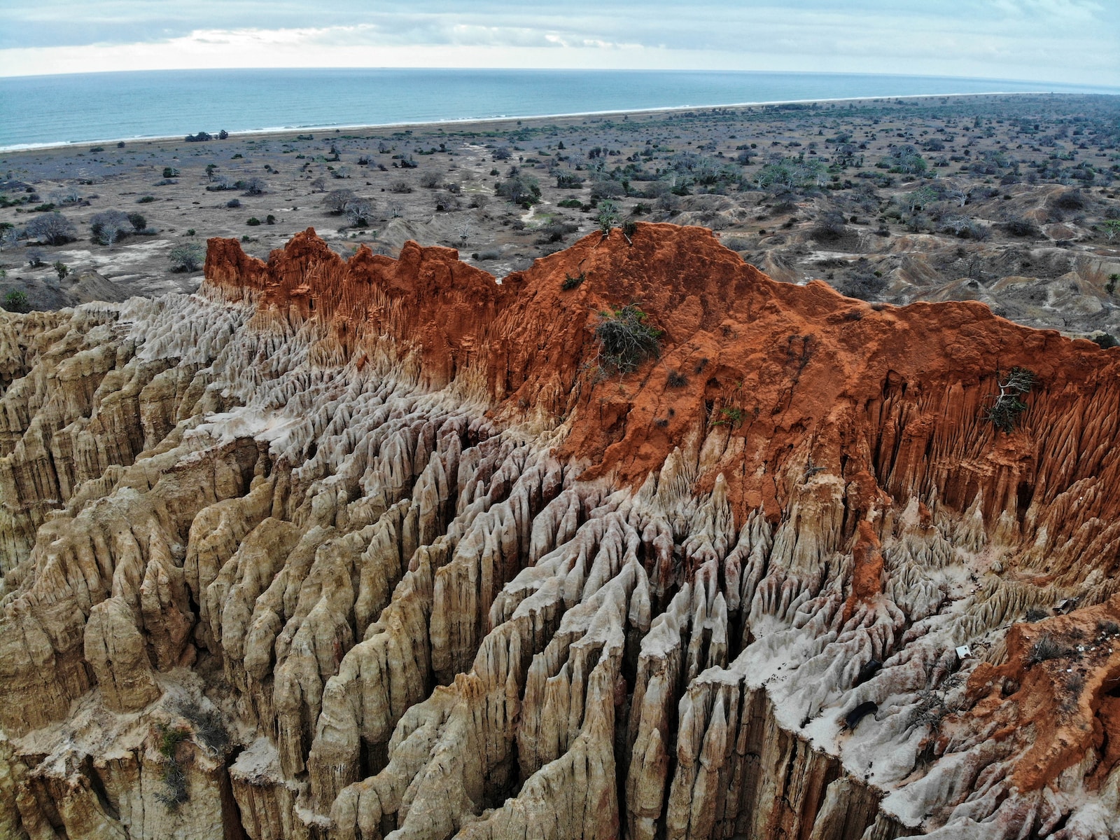 landscape photography of brown mountain